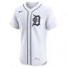 Detroit Tigers Nike Home Elite Jersey - White - Side View