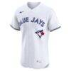 Toronto Blue Jays Nike Home Elite Jersey - White - Side View