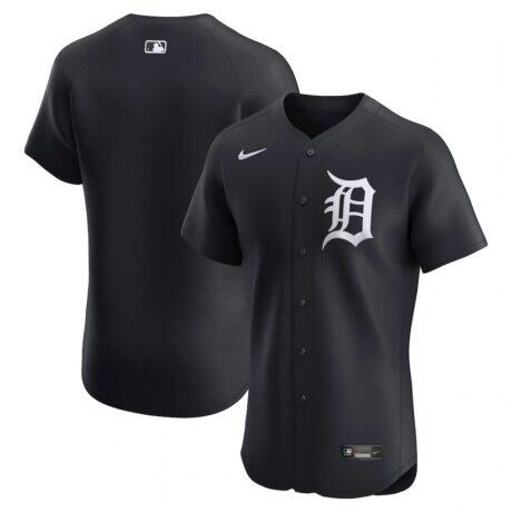 Detroit Tigers Nike Alternate 2 Elite Jersey - Navy - Front View