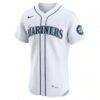 Seattle Mariners Nike Home Elite Jersey - White - Side View