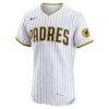 San Diego Padres Nike Home Elite Jersey - White - Side View