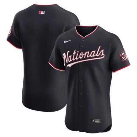 Washington Nationals Nike Alternate Elite Jersey - Navy - Front View
