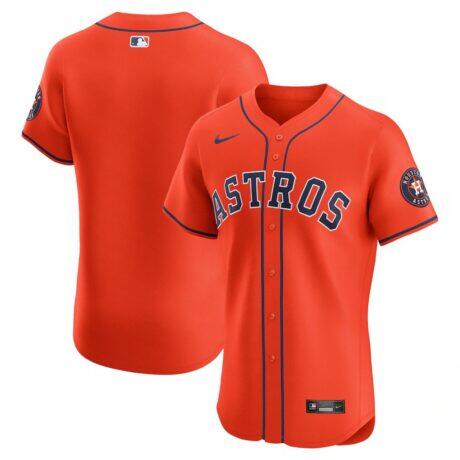 Houston Astros Nike Alternate Elite Jersey - Orange - Front View
