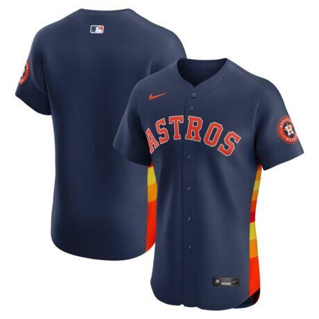 Houston Astros Nike Alternate 2 Elite Jersey - Navy - Front View