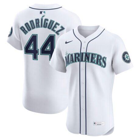 Julio Rodríguez Seattle Mariners Nike Home Elite Jersey - White - Front View