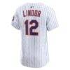 Francisco Lindor New York Mets Nike Home Elite Player Jersey - White - Detail View