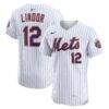 Francisco Lindor New York Mets Nike Home Elite Player Jersey - White - Front View