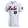 Francisco Lindor New York Mets Nike Home Elite Player Jersey - White - Side View