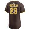 Fernando Tatis Jr. San Diego Padres Nike Road Elite Jersey - Brown - Detail View