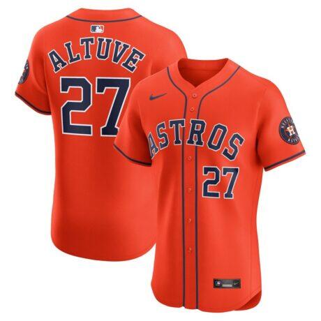 Jose Altuve Houston Astros Nike Alternate Elite Player Jersey - Orange - Front View