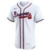 Ronald Acuña Jr. Atlanta Braves Nike Home Elite Player Jersey - White - Side View