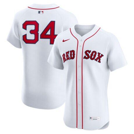 David Ortiz Boston Red Sox Nike Home Elite Jersey - White - Front View
