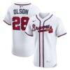 Matt Olson Atlanta Braves Nike Home Elite Player Jersey - White - Front View