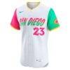 Fernando Tatis Jr. San Diego Padres Nike City Connect Elite Jersey - White - Side View