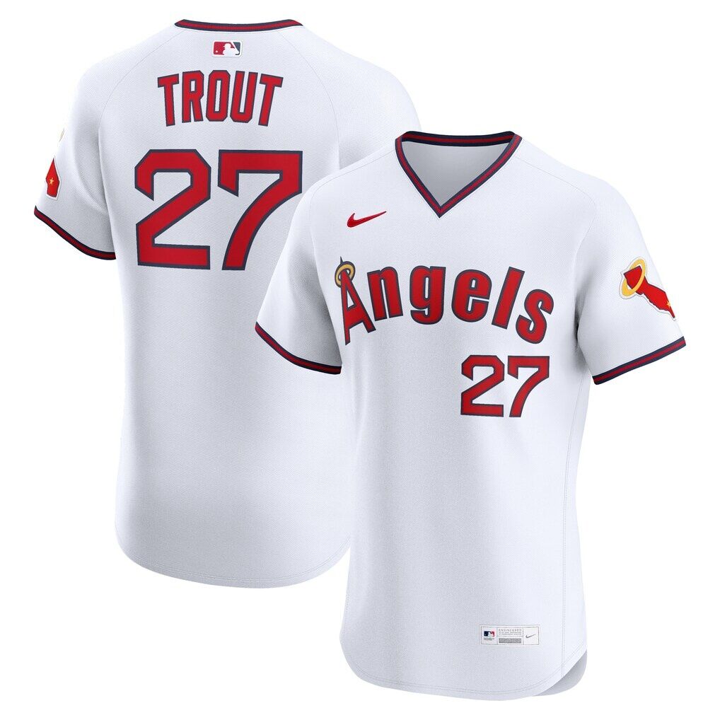 Mike Trout Los Angeles Angels Nike Alternate 2 Elite Jersey