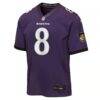 Lamar Jackson Baltimore Ravens Nike Youth Team Game Jersey - Purple - Side View