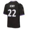Derrick Henry Baltimore Ravens Nike Youth Alternate Game Jersey - Black - Detail View
