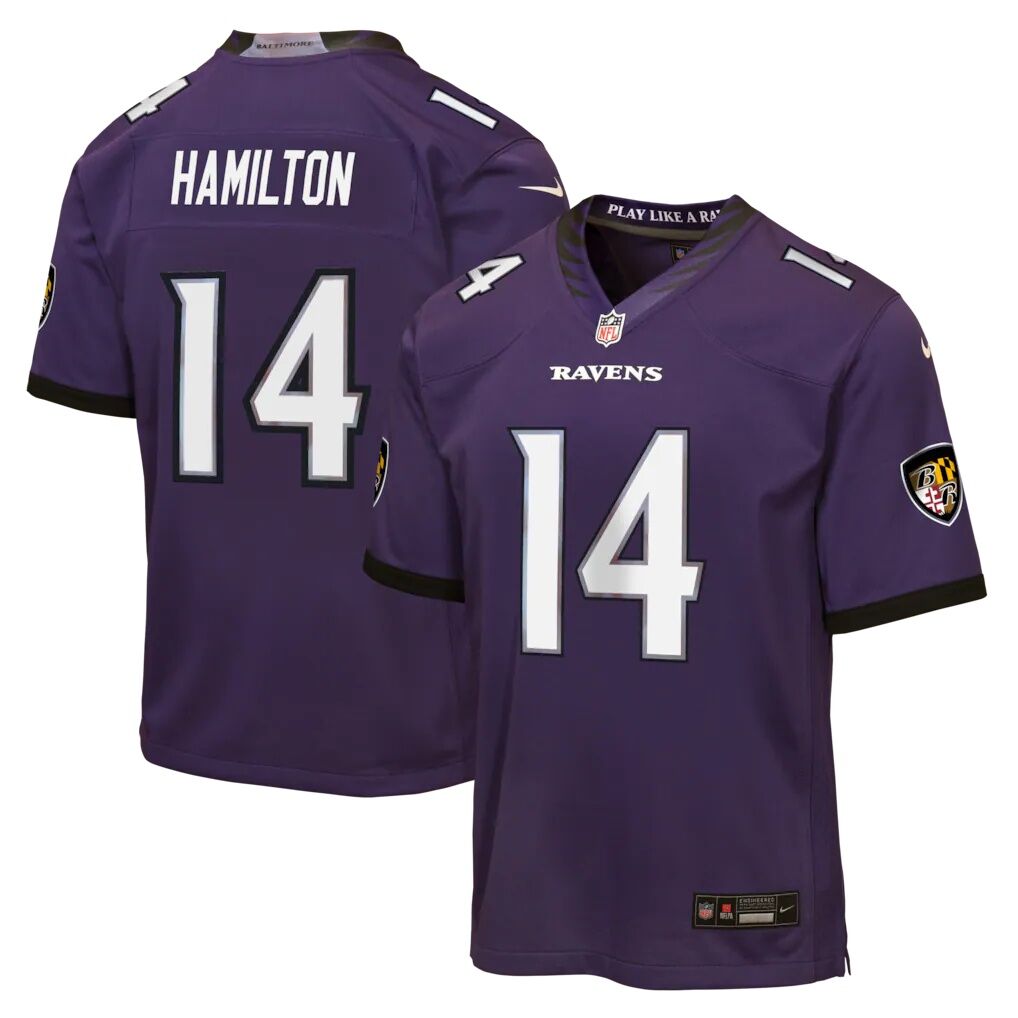 Kyle Hamilton Baltimore Ravens Nike Youth Team Game Jersey