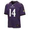 Kyle Hamilton Baltimore Ravens Nike Youth Team Game Jersey - Purple - Side View