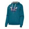 Charlotte Hornets Antigua Women's Victory Pullover Hoodie - Teal - Front View