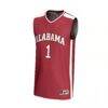 #1 Alabama Crimson Tide GameDay Greats Unisex Lightweight Basketball Fashion Jersey - Crimson - Side View