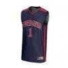 #1 Fresno State Bulldogs GameDay Greats Unisex Lightweight Basketball Fashion Jersey - Navy - Side View