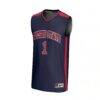 #1 Fresno State Bulldogs GameDay Greats Youth Lightweight Basketball Fashion Jersey - Navy - Side View