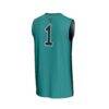 #1 Coastal Carolina Chanticleers GameDay Greats Youth Lightweight Basketball Fashion Jersey - Teal - Detail View