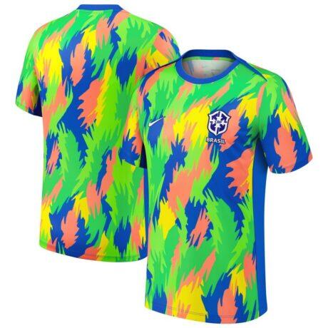 Brazil Women's National Team Nike 2025 Academy Pro Pre-Match Performance Top - Blue - Front View