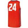 #24 Illinois Fighting Illini Nike Replica Basketball Jersey - Orange - Detail View