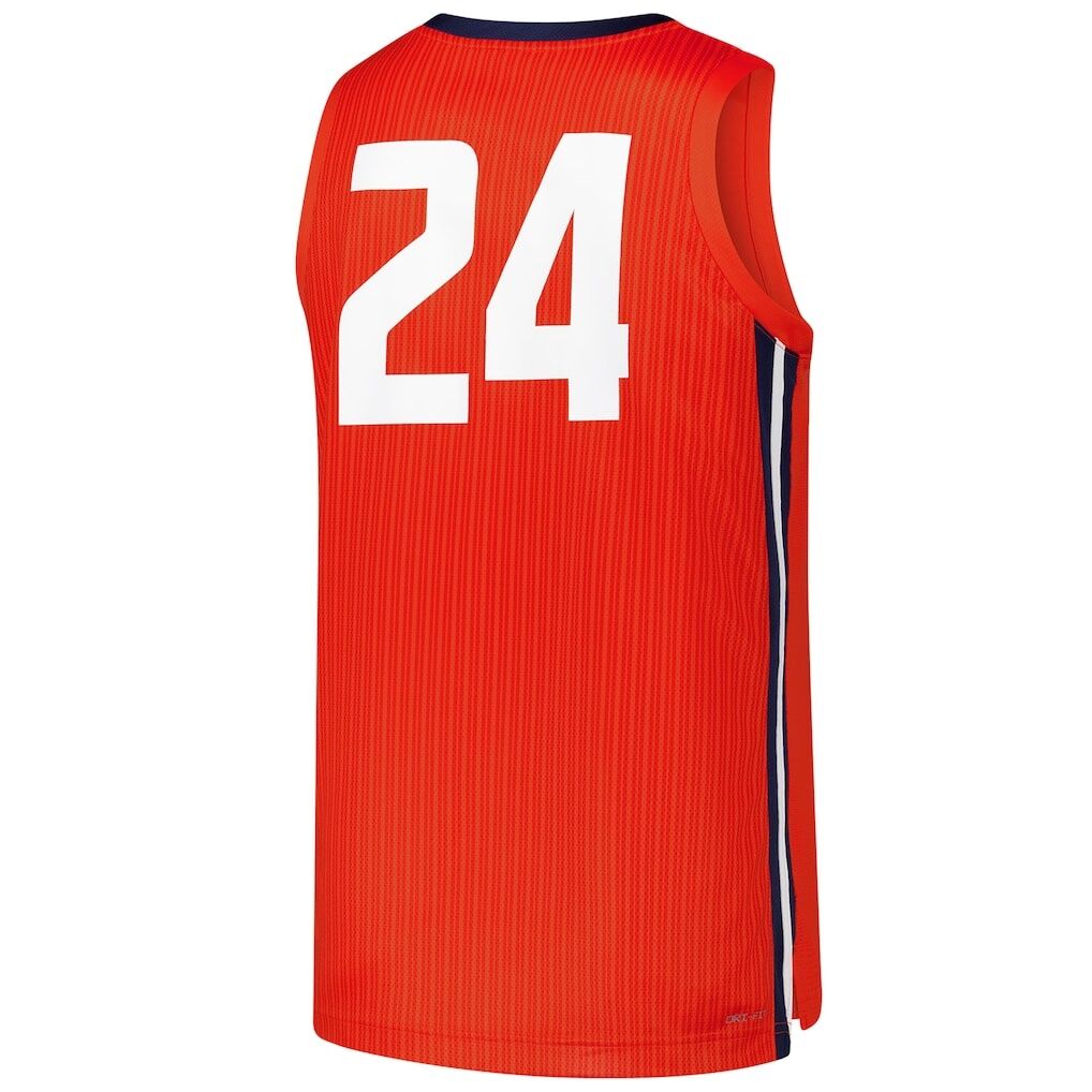 #24 Illinois Fighting Illini Nike  Replica Basketball Jersey