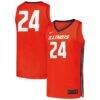 #24 Illinois Fighting Illini Nike Replica Basketball Jersey - Orange - Front View