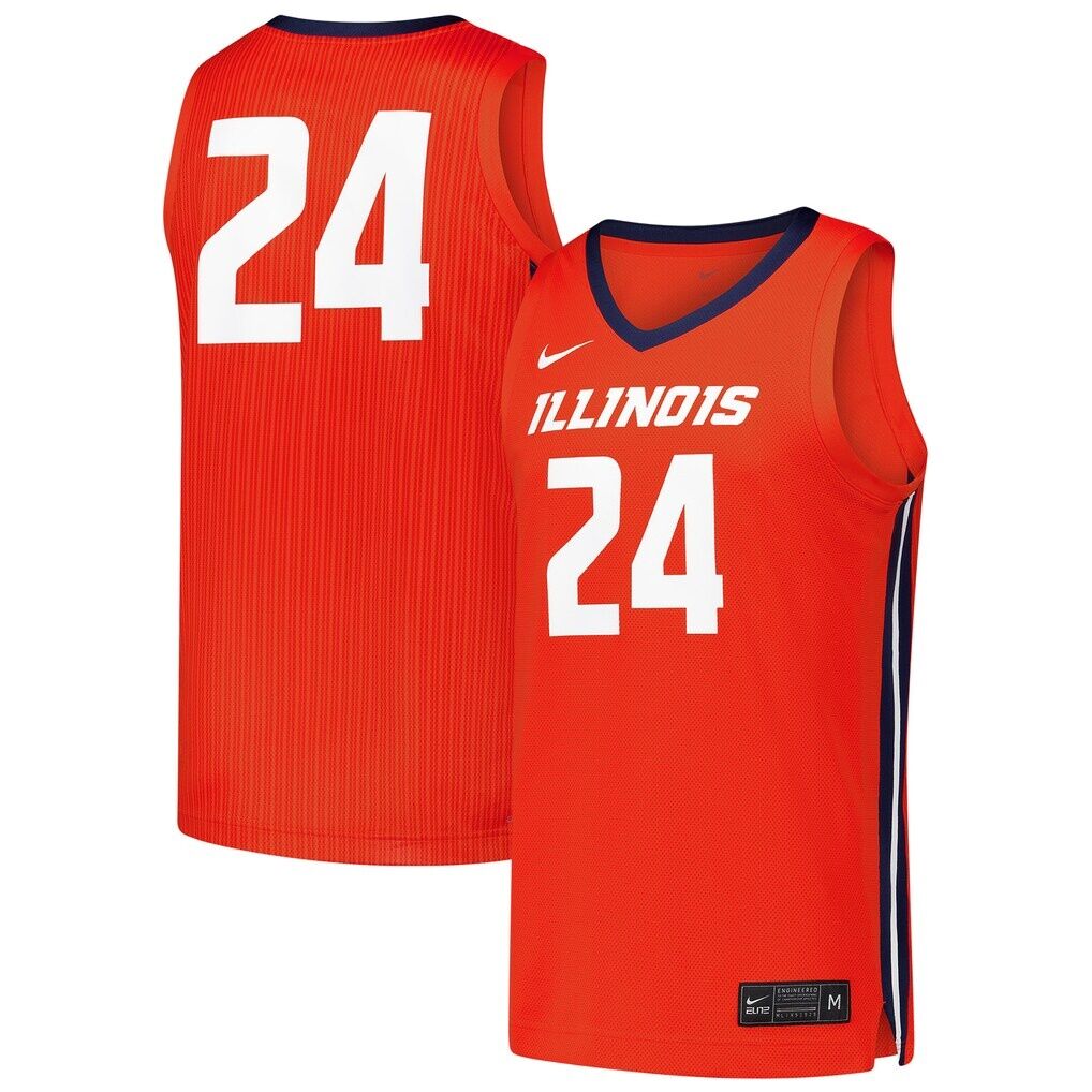 #24 Illinois Fighting Illini Nike  Replica Basketball Jersey