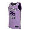 #24 Kansas State Wildcats Nike Retro Replica Basketball Jersey - - Side View