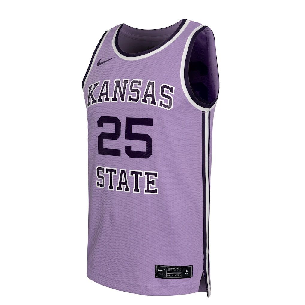 #24 Kansas State Wildcats Nike Retro Replica Basketball Jersey - Lavender
