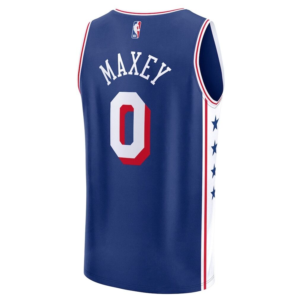 Tyrese Maxey Philadelphia 76ers Fashion7 Big & Tall Fast Break Jersey - Icon Edition - Royal
