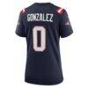 Christian Gonzalez New England Patriots Nike Women's Team Game Jersey - Navy - Alt2