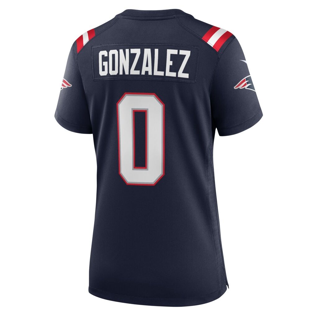 Christian Gonzalez New England Patriots Nike Women's Team Game Jersey