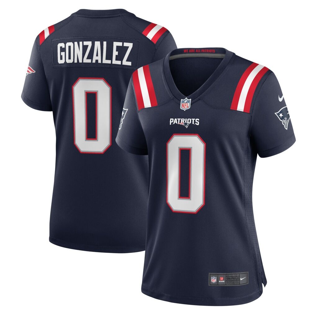 Christian Gonzalez New England Patriots Nike Women's Team Game Jersey