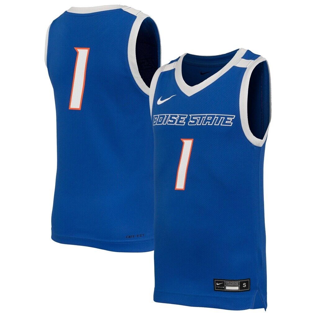 #1 Boise State Broncos Nike Youth Replica Basketball Jersey - Royal