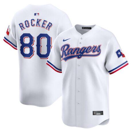 Kumar Rocker Texas Rangers Nike Home Limited Player Jersey - White - Front View