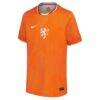 Netherlands Women's National Team Nike Youth 2025/26 Home Replica Jersey - Orange - Detail View