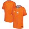 Netherlands Women's National Team Nike Youth 2025/26 Home Replica Jersey - Orange - Side View