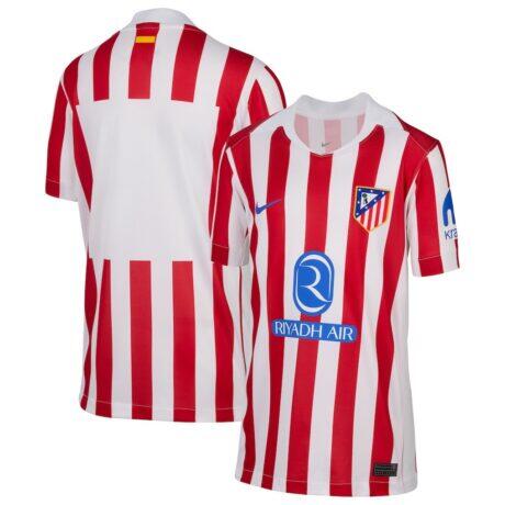 Atletico de Madrid Nike Youth 2025/26 Home Replica Jersey - Red - Side View