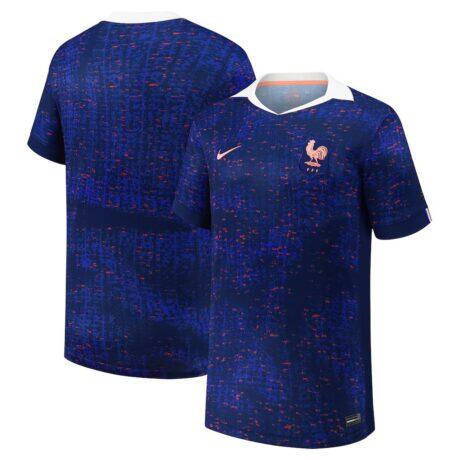 France Women's National Team Nike Youth 2025/26 Home Replica Jersey - Blue - Side View