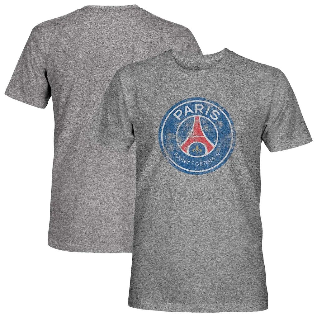 Paris Saint-Germain 1863FC Color Badge Vintage Tri-Blend T-Shirt - Heather Gray