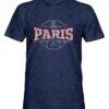 Paris Saint-Germain 1863FC Athletic Wordmark Vintage Tri-Blend T-Shirt - Navy - Side View