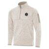 Houston Dash Antigua Fortune Quarter-Zip Jacket - Cream - Front View