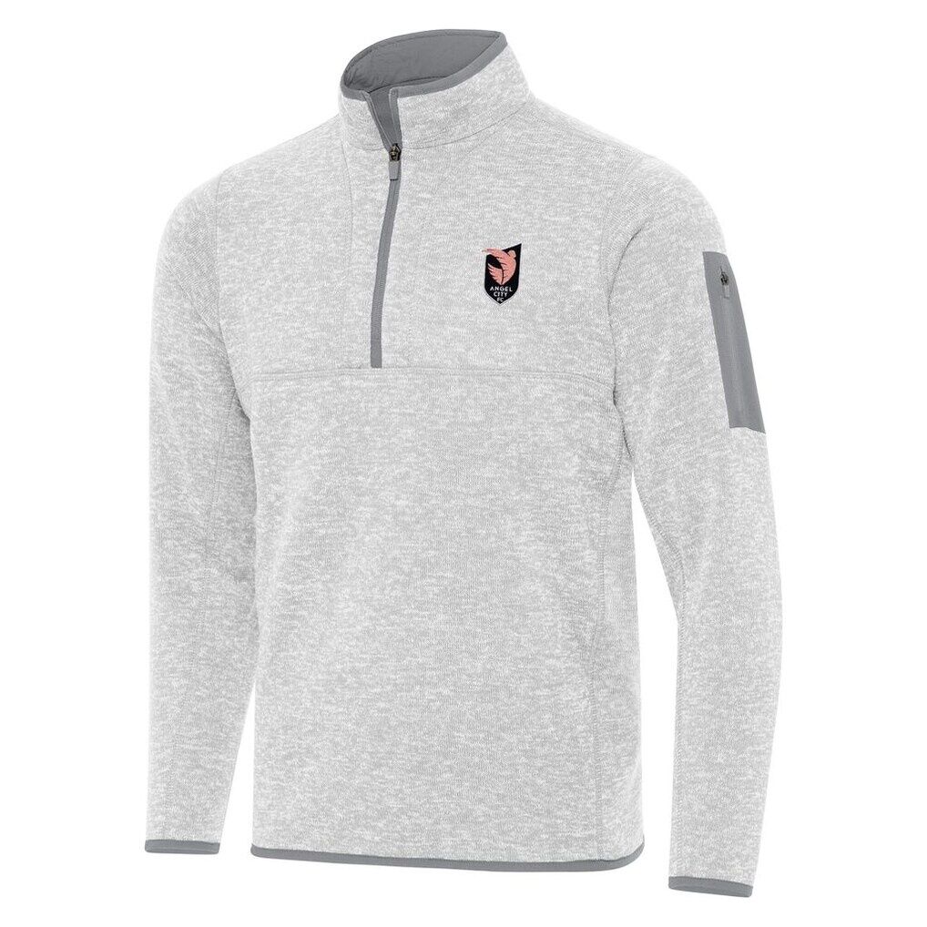 Angel City FC Antigua Fortune Quarter-Zip Jacket - Heather Gray