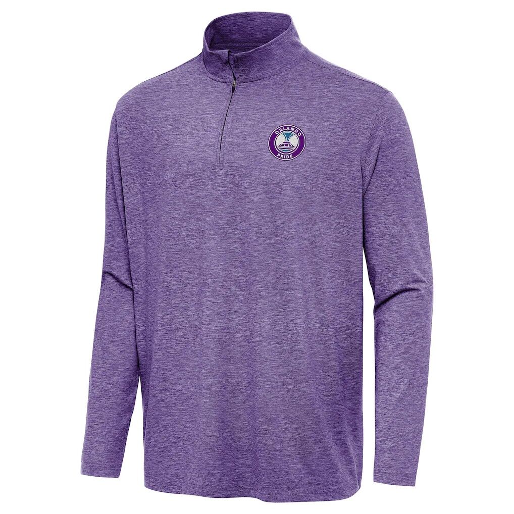 Orlando Pride Antigua Hunk Quarter-Zip Pullover Top  - Heather Purple